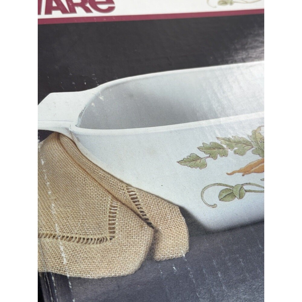 Vintage Corning Ware 4QT Open Roaster Garden Harvest 1994 Casserole Mint In Box - Picture 13 of 15